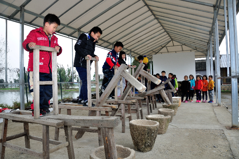 香花桥小学开展"学农做农"体验和"团队拓展"训练主题半日活动